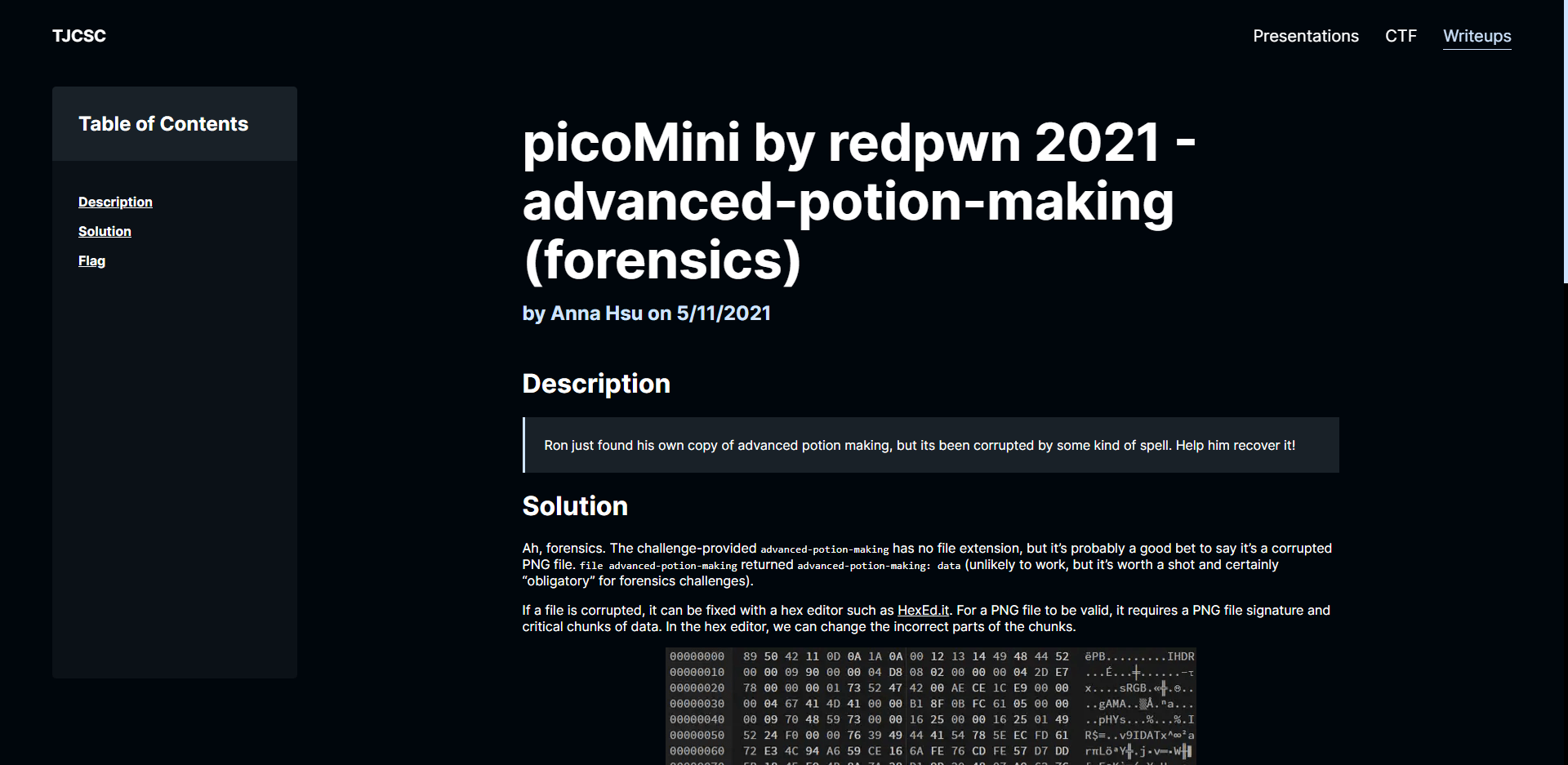 thumbnail for picoMini by redpwn - advanced-potion-making (forensics)